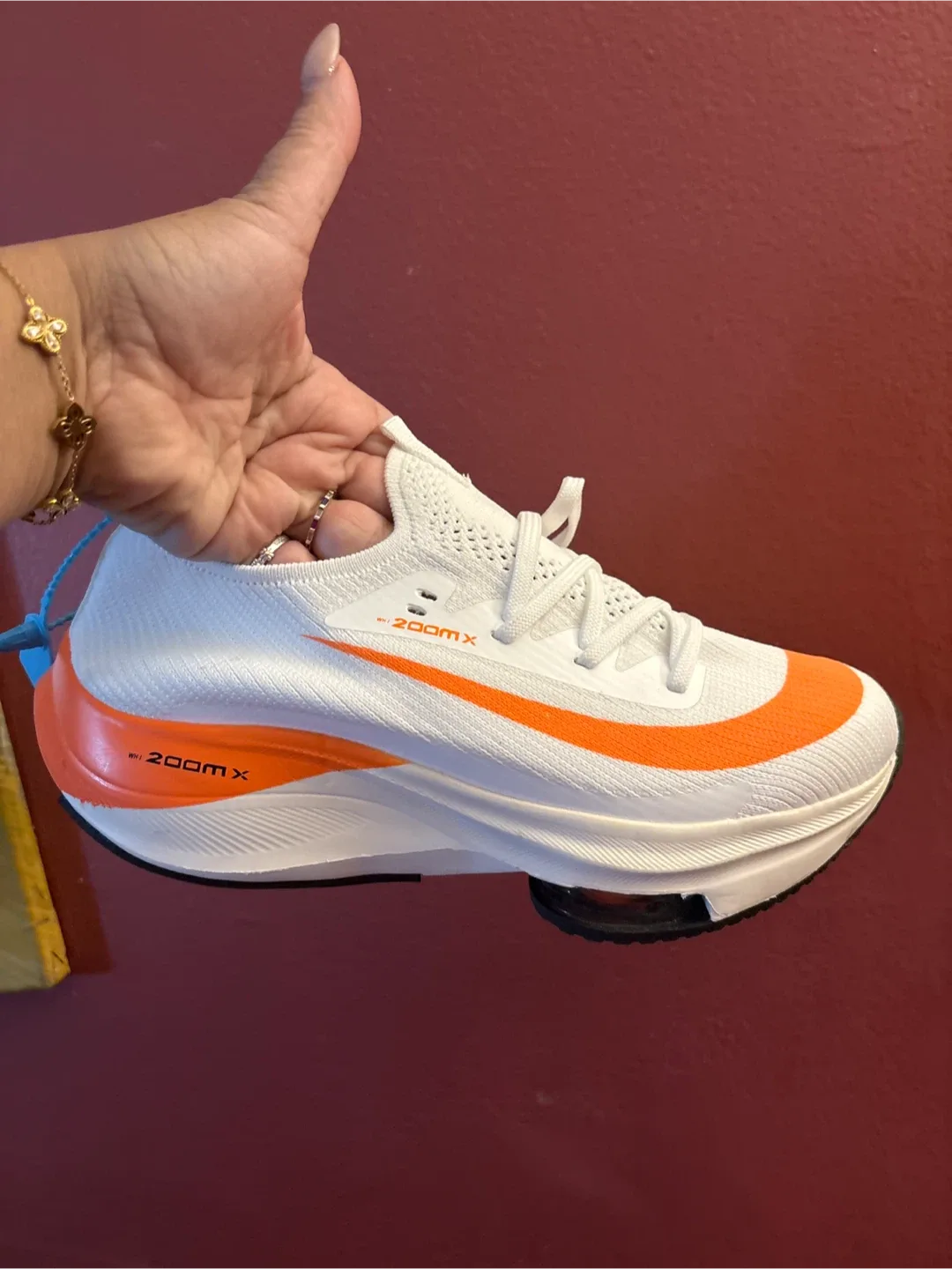 MLO Zoom X White/Orange Running sneakers #Cleanout