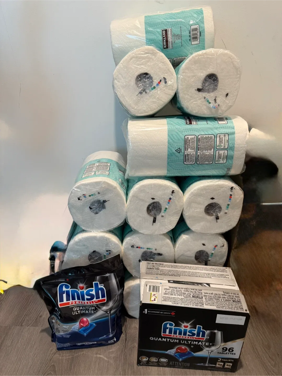 Kirkland Paper Towels & Finish Quantum Ultimate