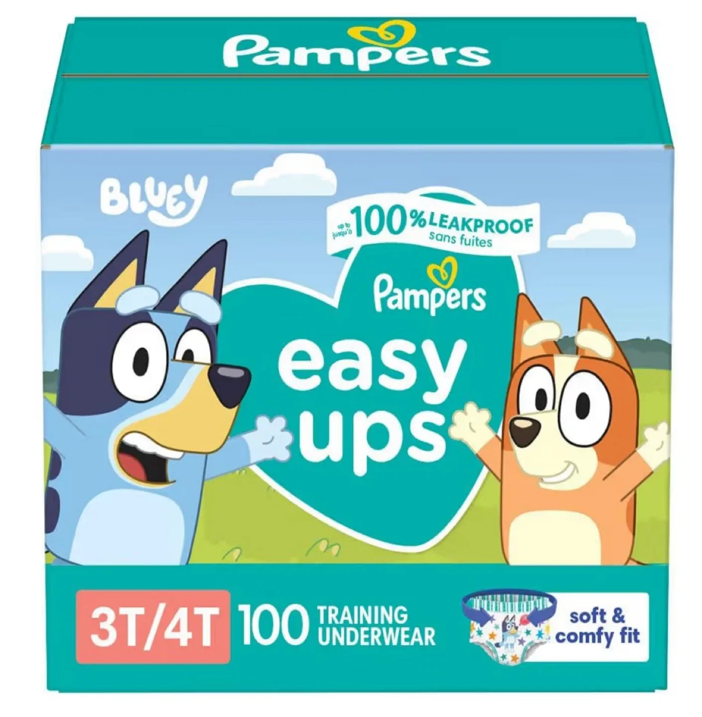Pampers Easy Ups Bluey 3T/4T Training Underwear - 100 Count