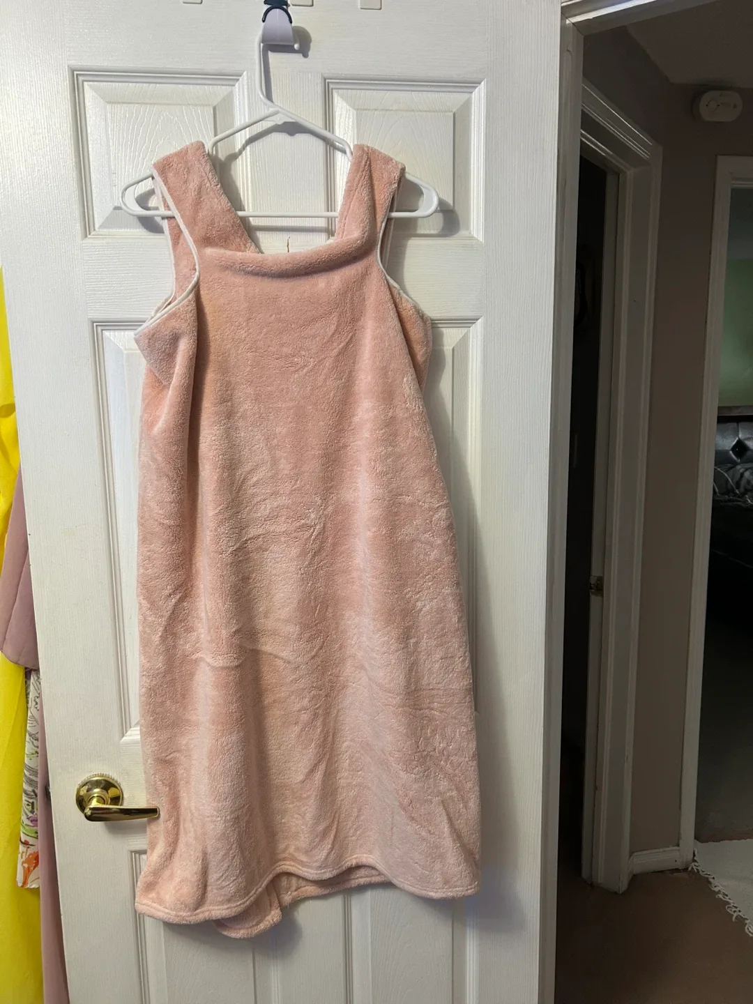 Pink Terry Cloth Spa Bath Wrap Dress image indicator(2)