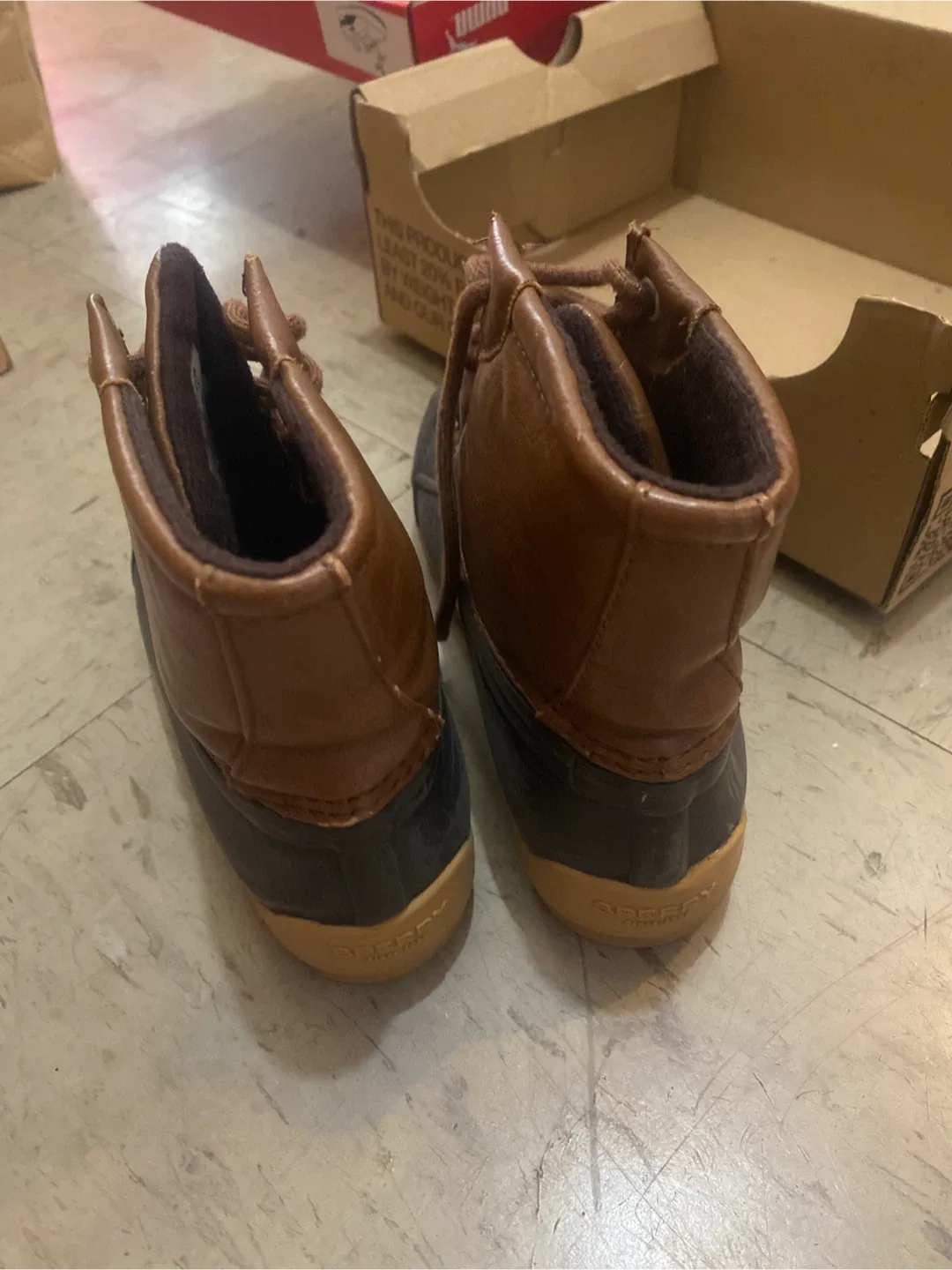 Sperry Brown/Black Duck Boots - Size 13M image indicator(3)