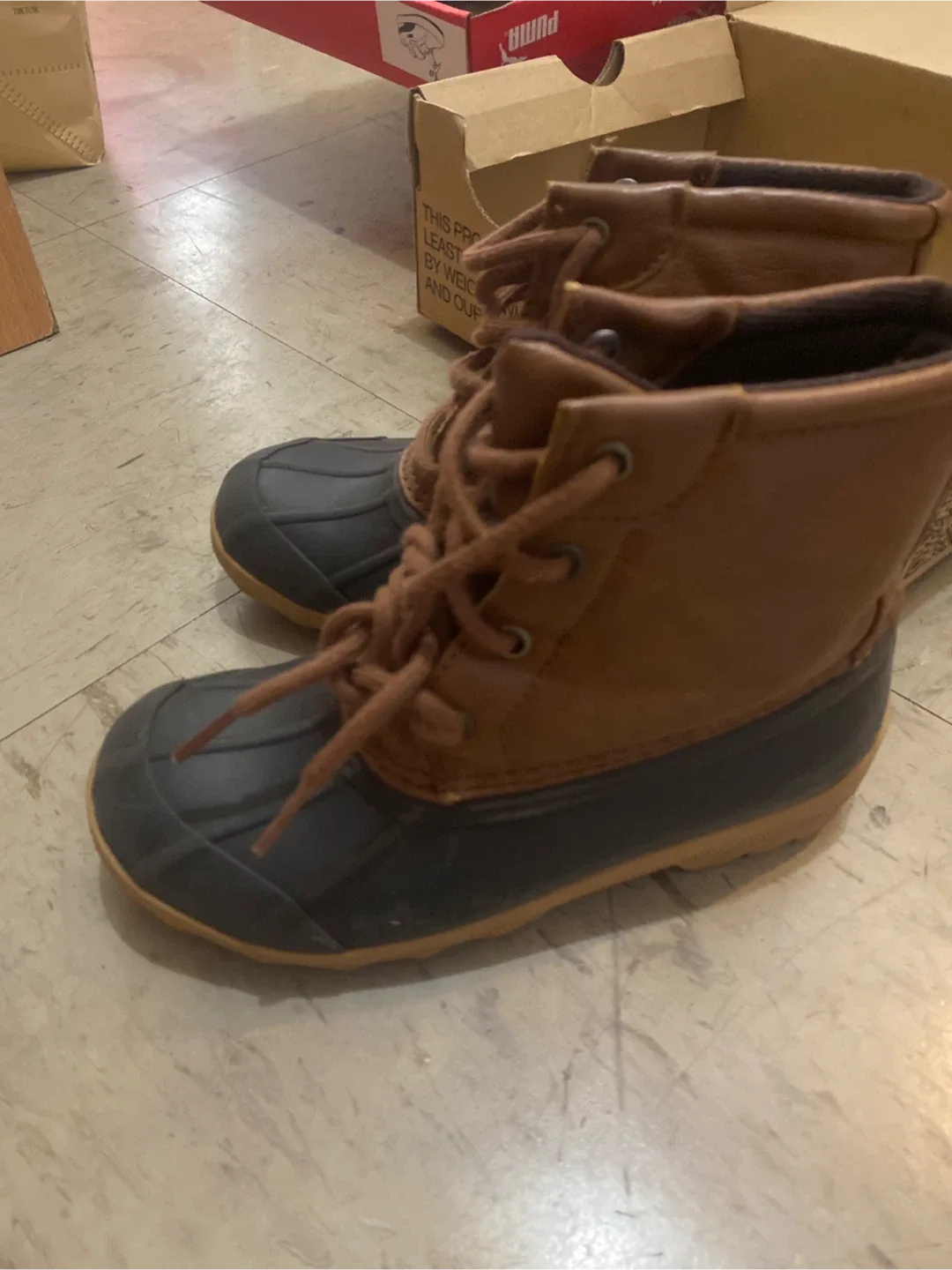 Sperry Brown/Black Duck Boots - Size 13M image indicator(2)
