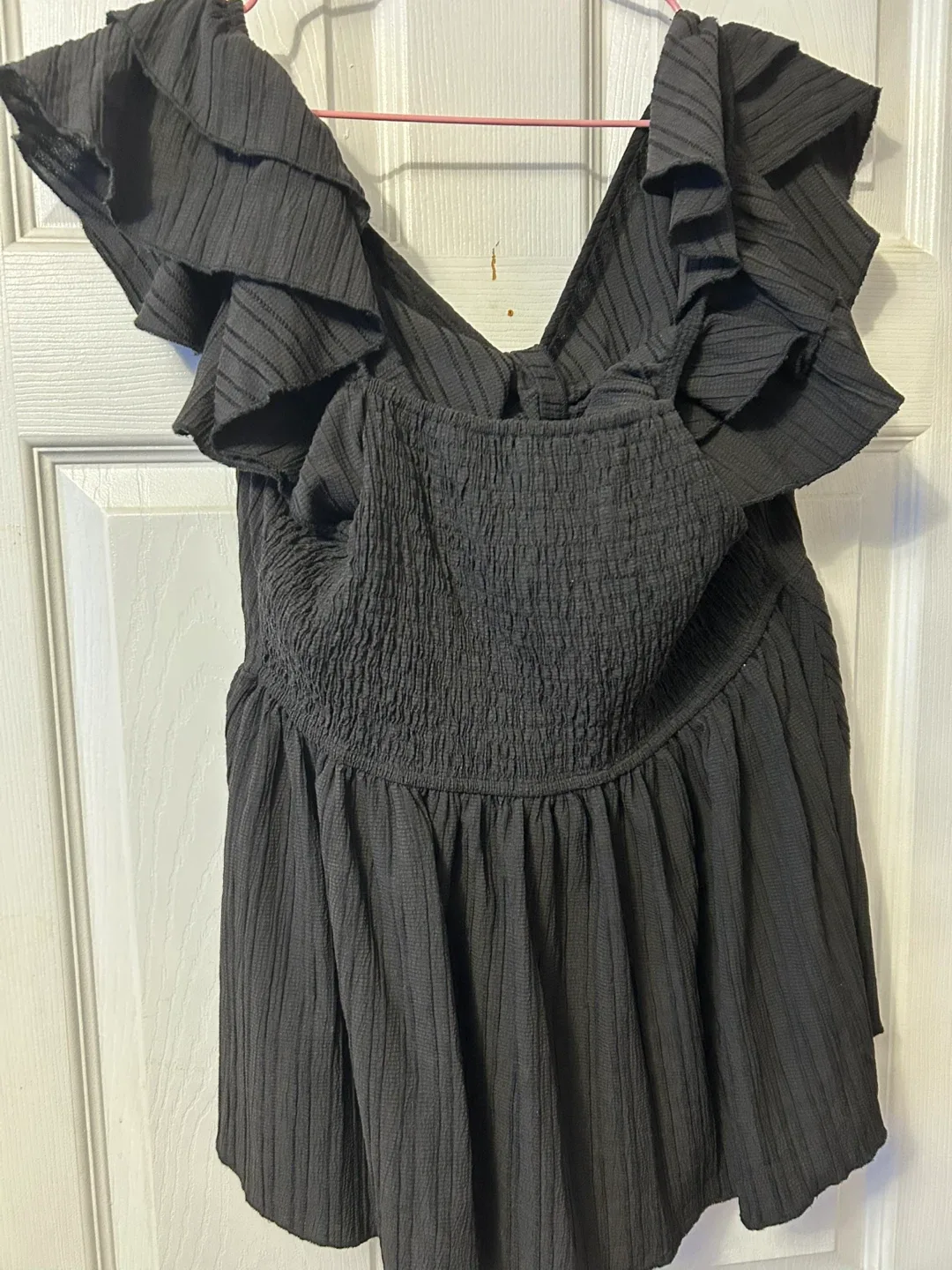 Black Ruffled Blouse image indicator(2)