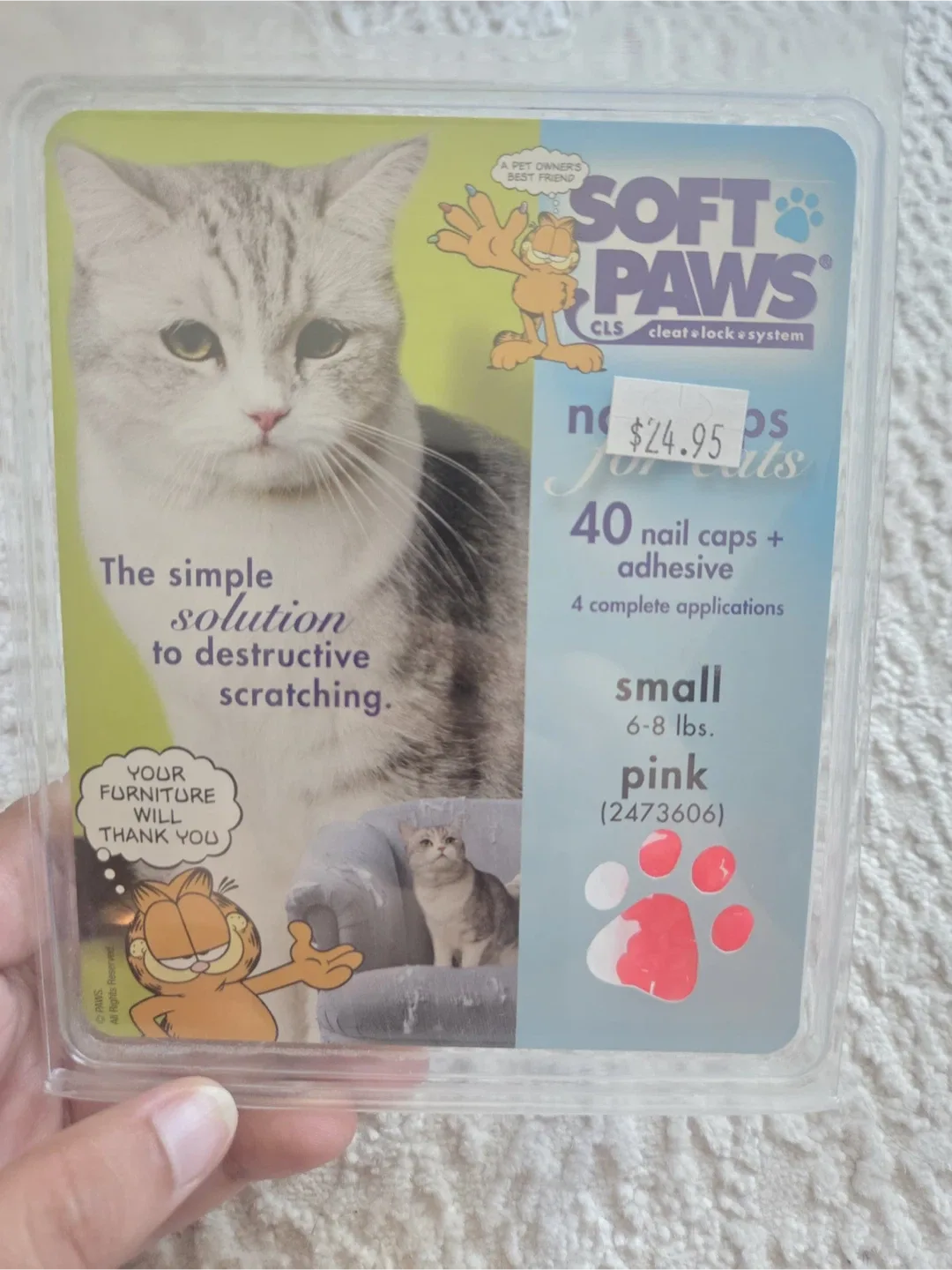 Soft Paws CLS Small Pink Nail Caps for Cats - New