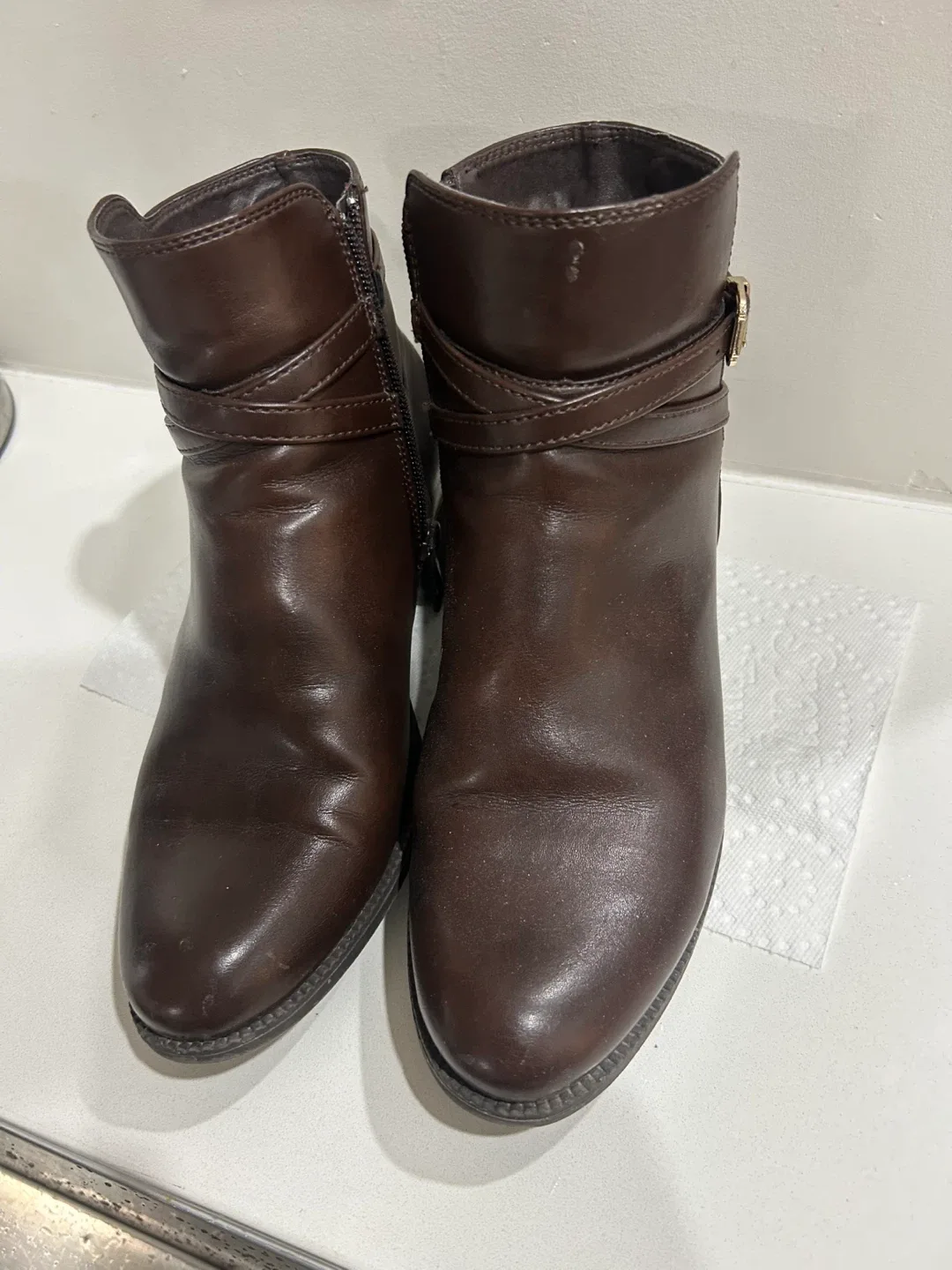 Lady Comfort Brown Ankle Boots