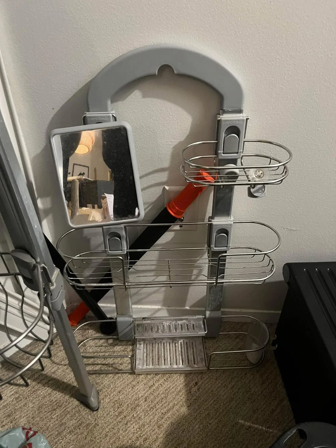 Over-the-Shower Caddy with Mirror
