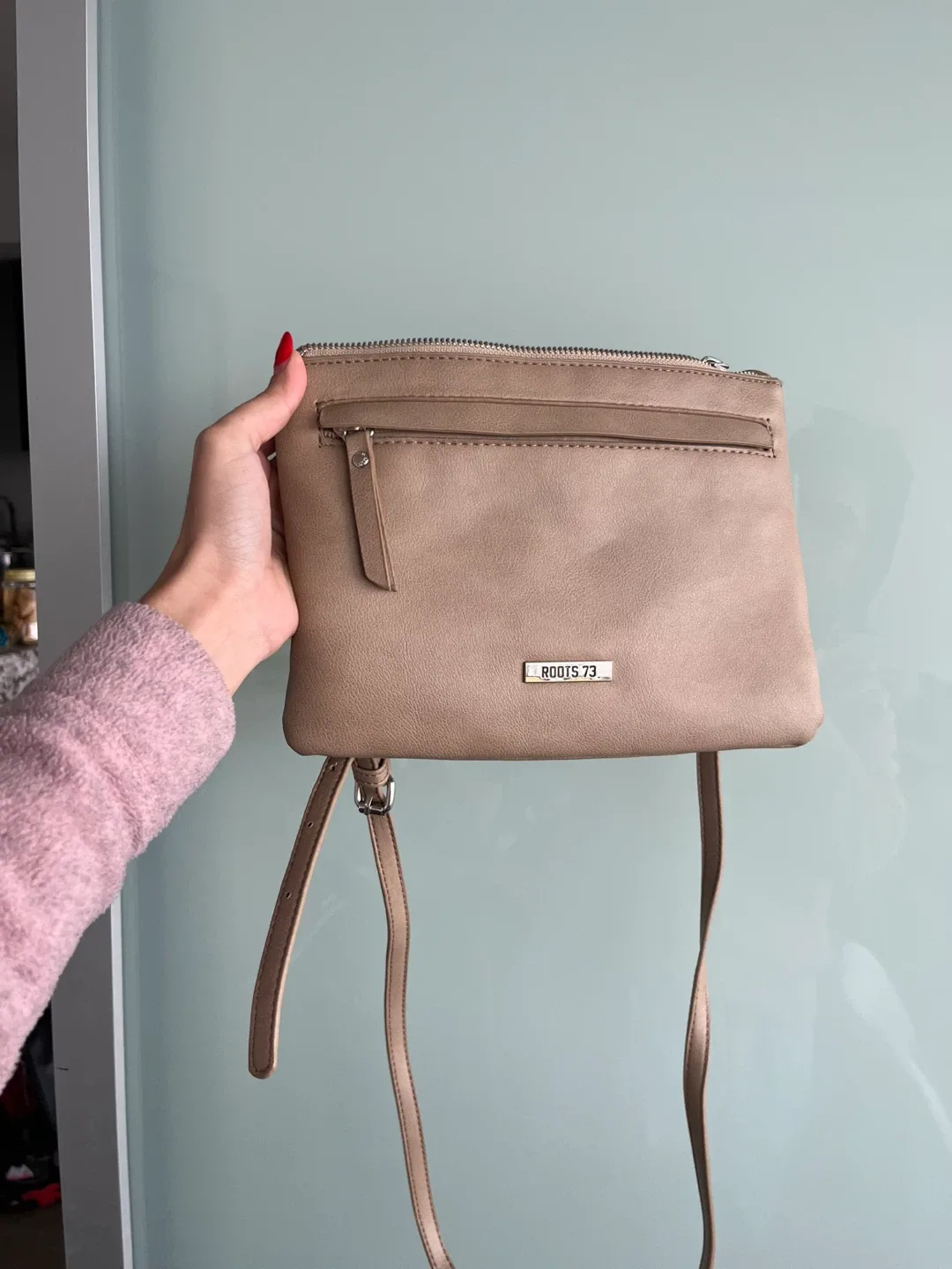 Roots 73 Beige Crossbody Bag