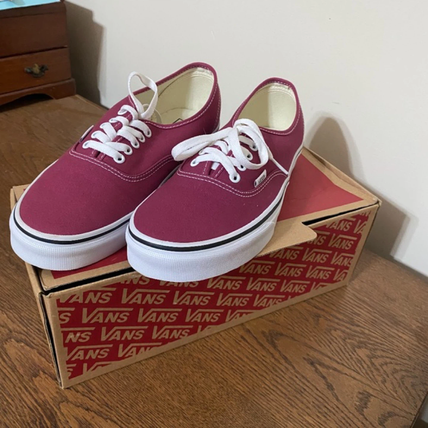 Vans Authentic Marvel & Burgundy Sneakers #cleanout - photo 2