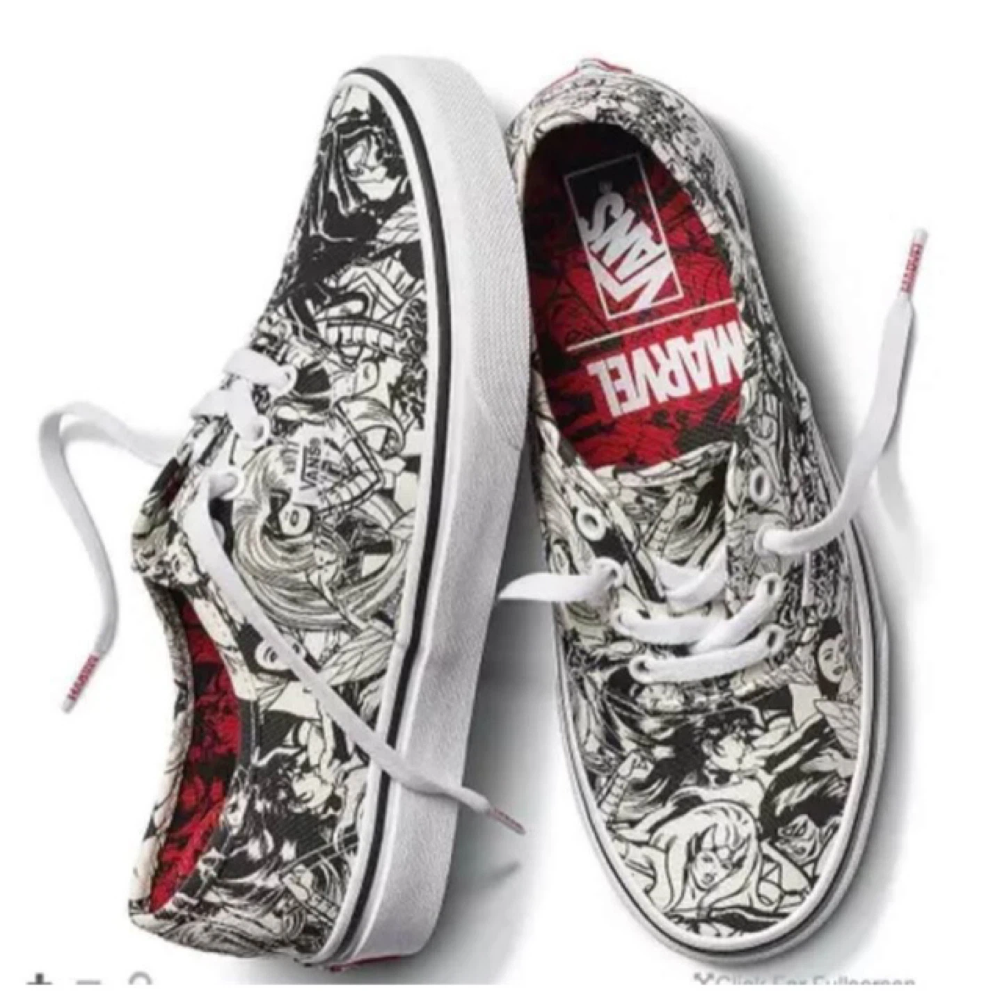 Vans Authentic Marvel & Burgundy Sneakers #cleanout - photo 3