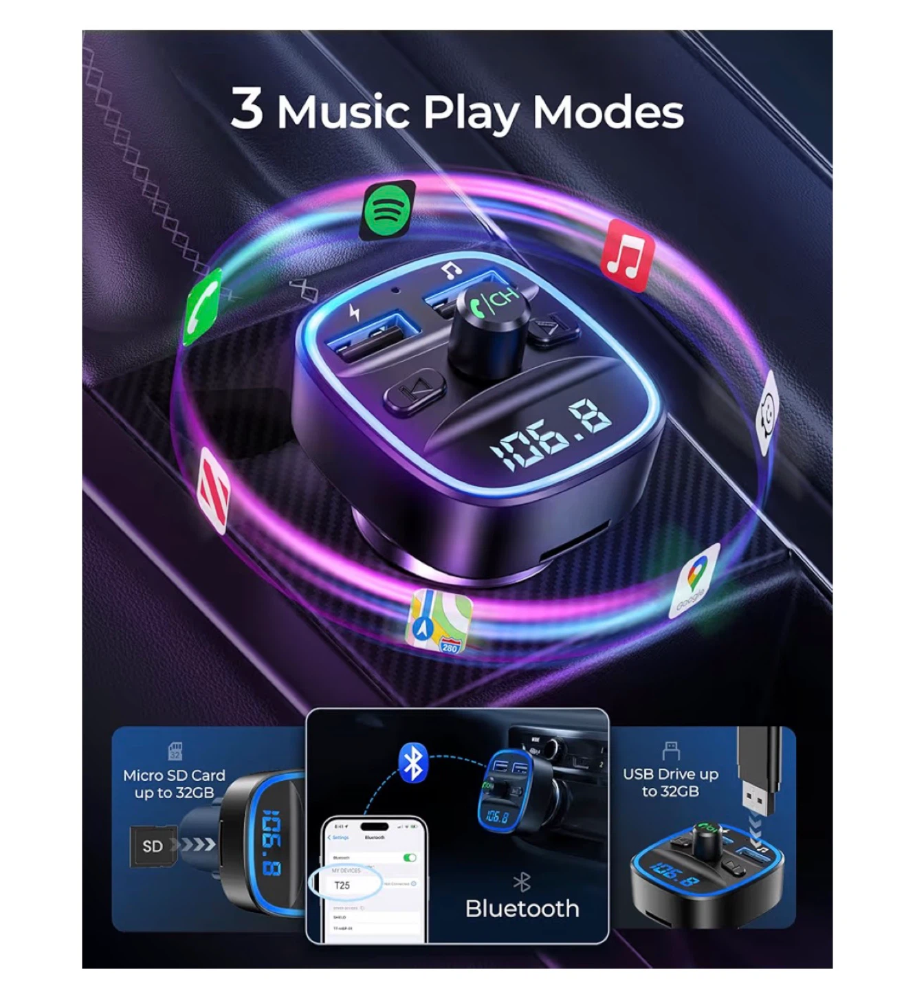 Lencent Car Bluetooth FM Transmitter - photo 2
