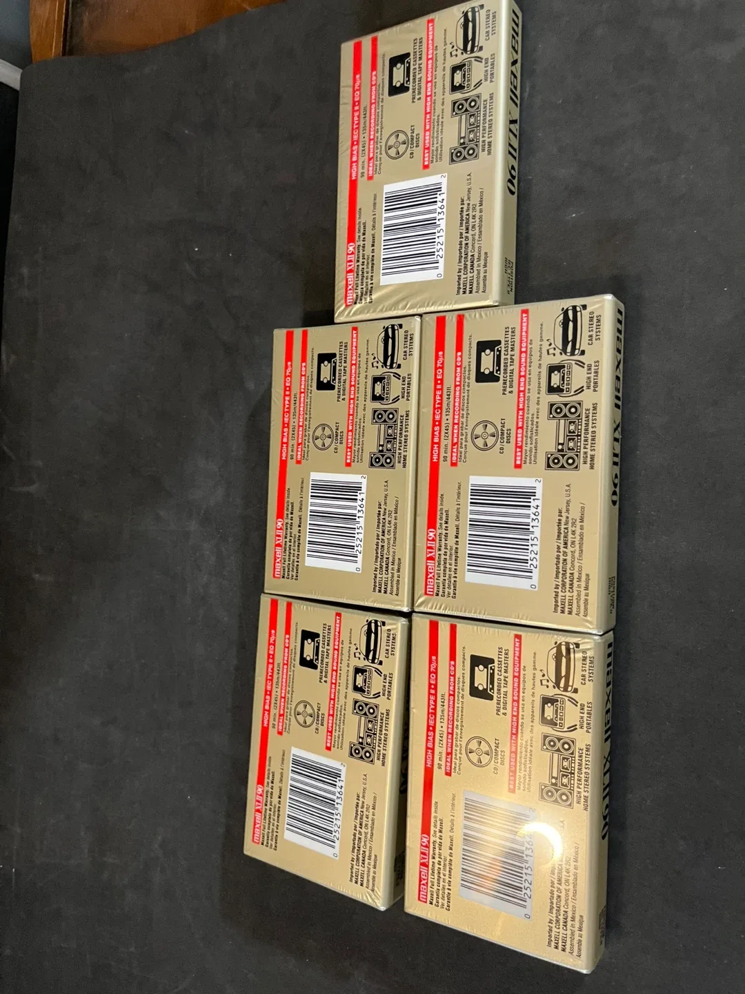5 New Maxell XLII 90 High Bias Audio Cassette Tapes (5) image indicator(4)