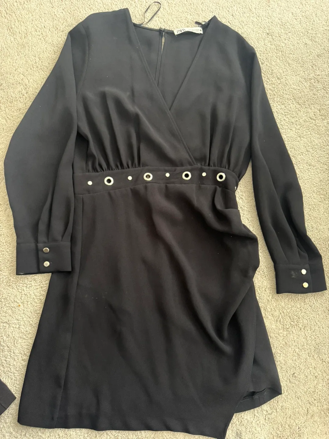 Zara Black Long Sleeve Dress #Cleanout