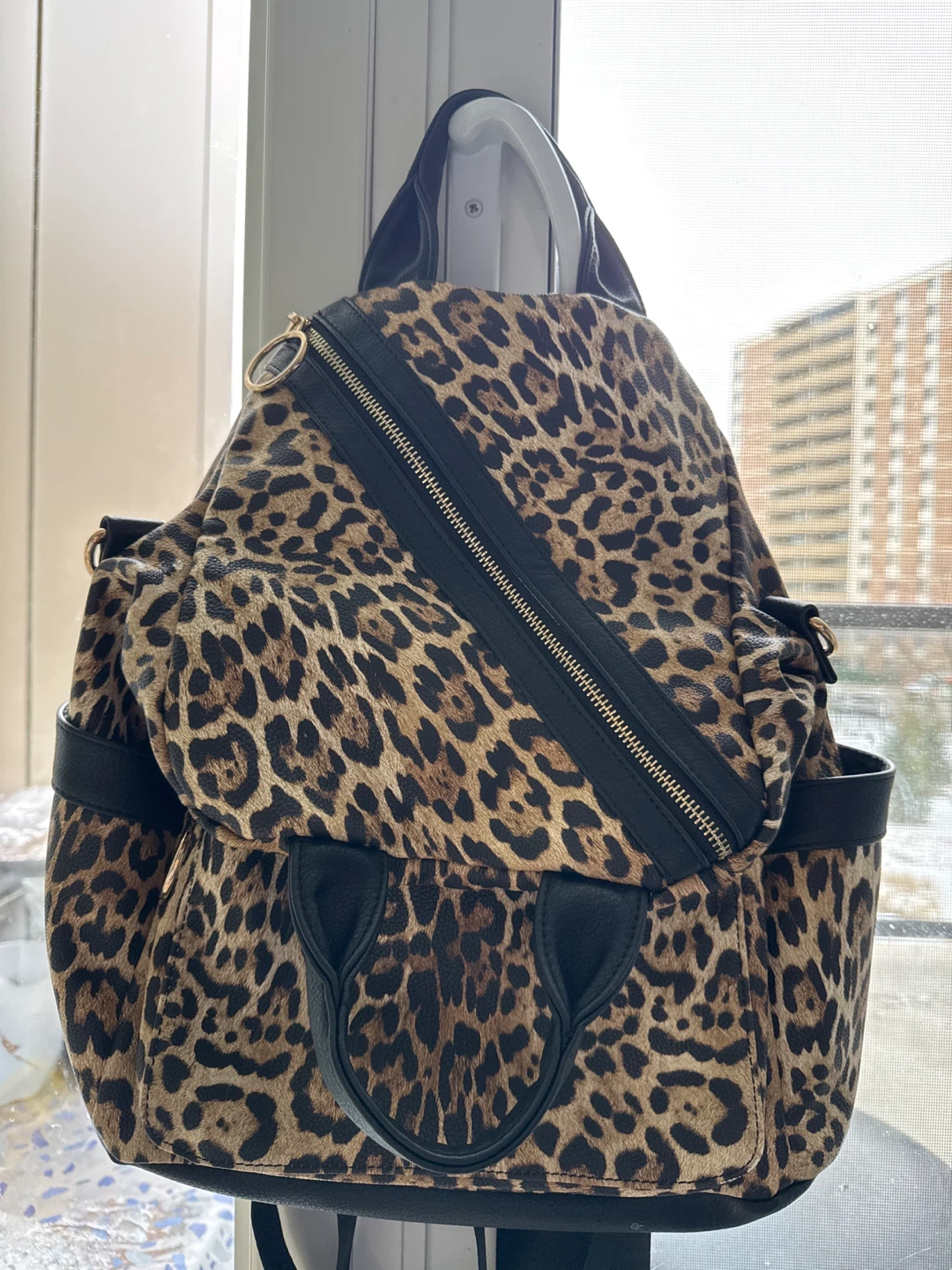 “#Clean out “Like Dreams Leopard Print Backpack