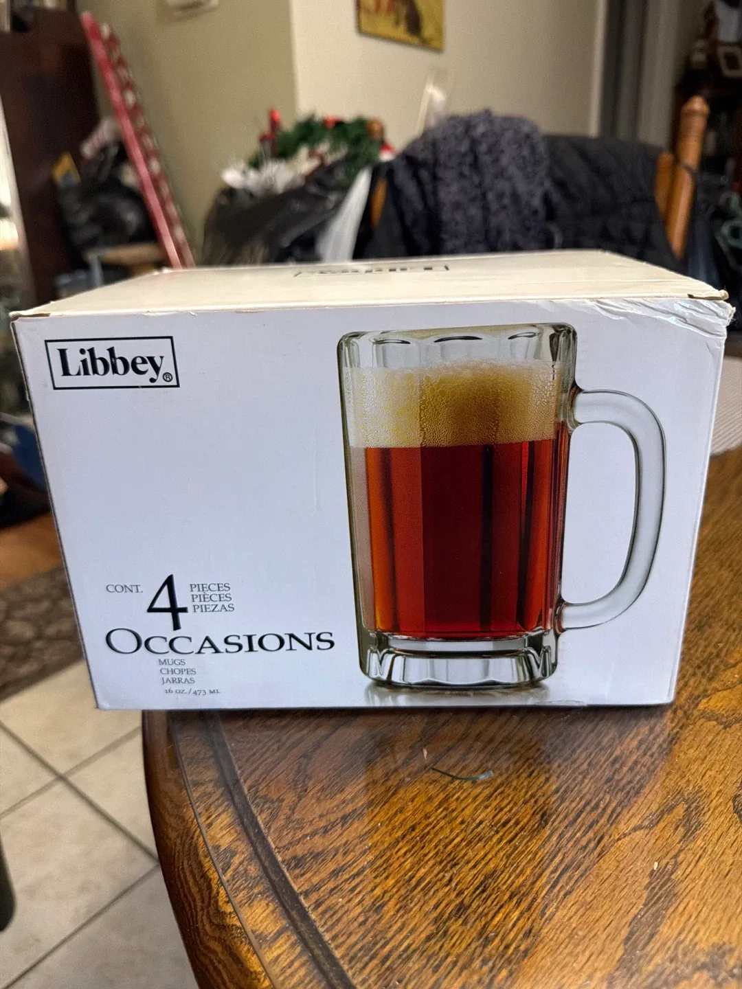 “#cleanout” Libbey Occasions Beer Mugs - Set of 4 - NEW image indicator(2)