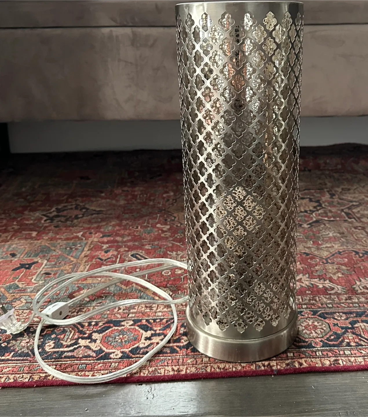 Silver Metal Accent Lamp - $20 - East York image indicator(2)