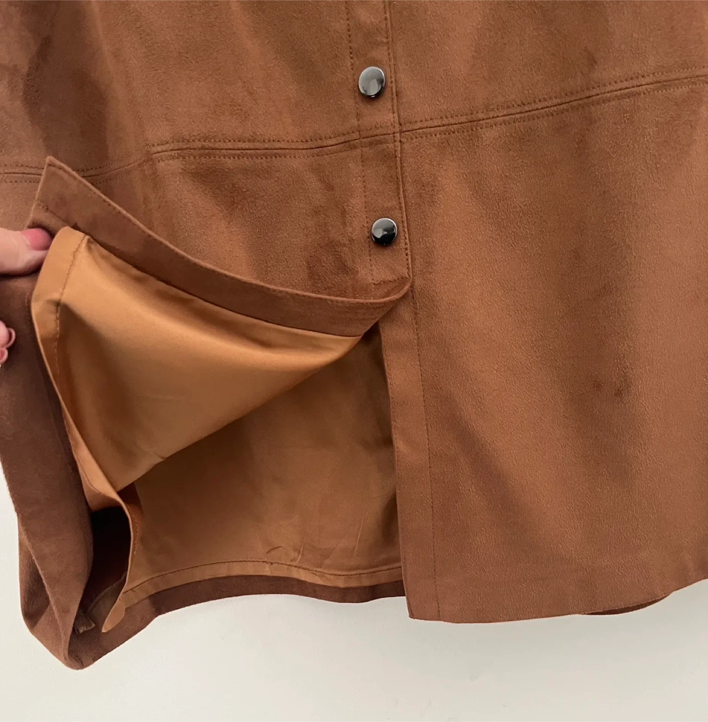 LAURA  FAUX SUEDE Midi A line akirt size 4 image indicator(6)