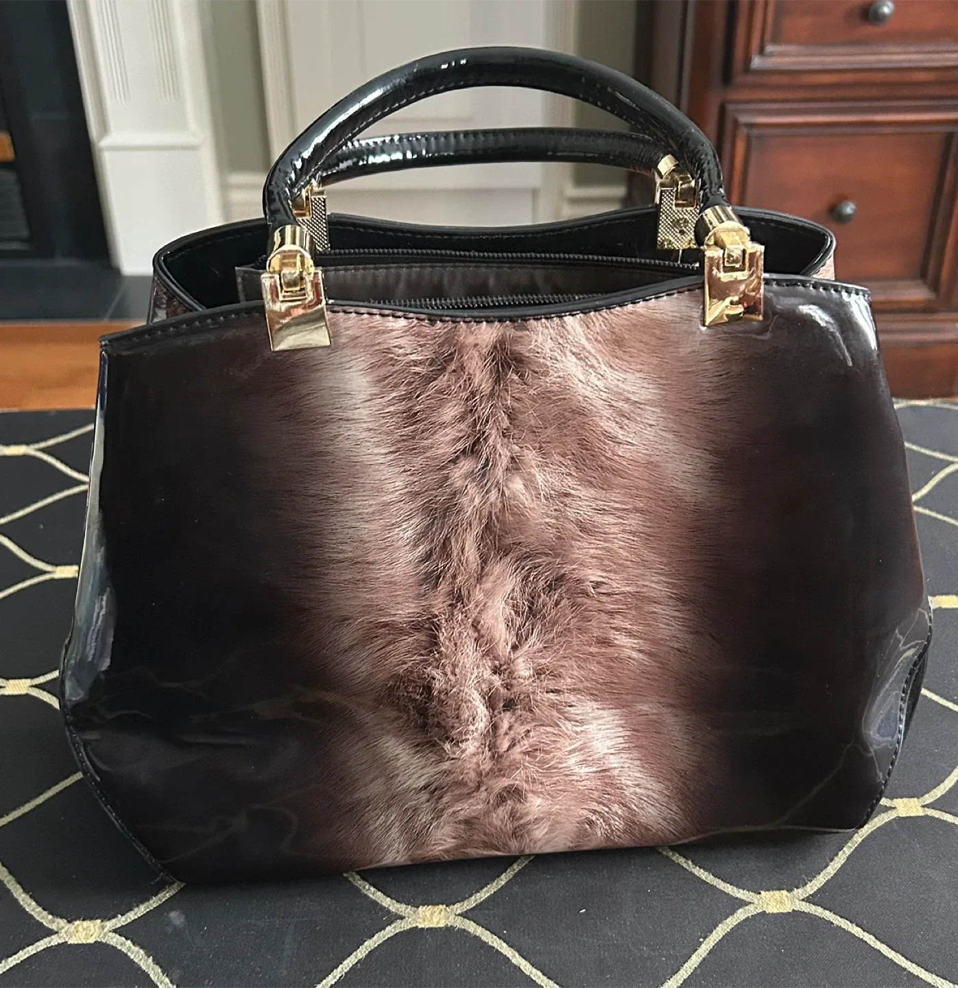 Brown & Black Handbag