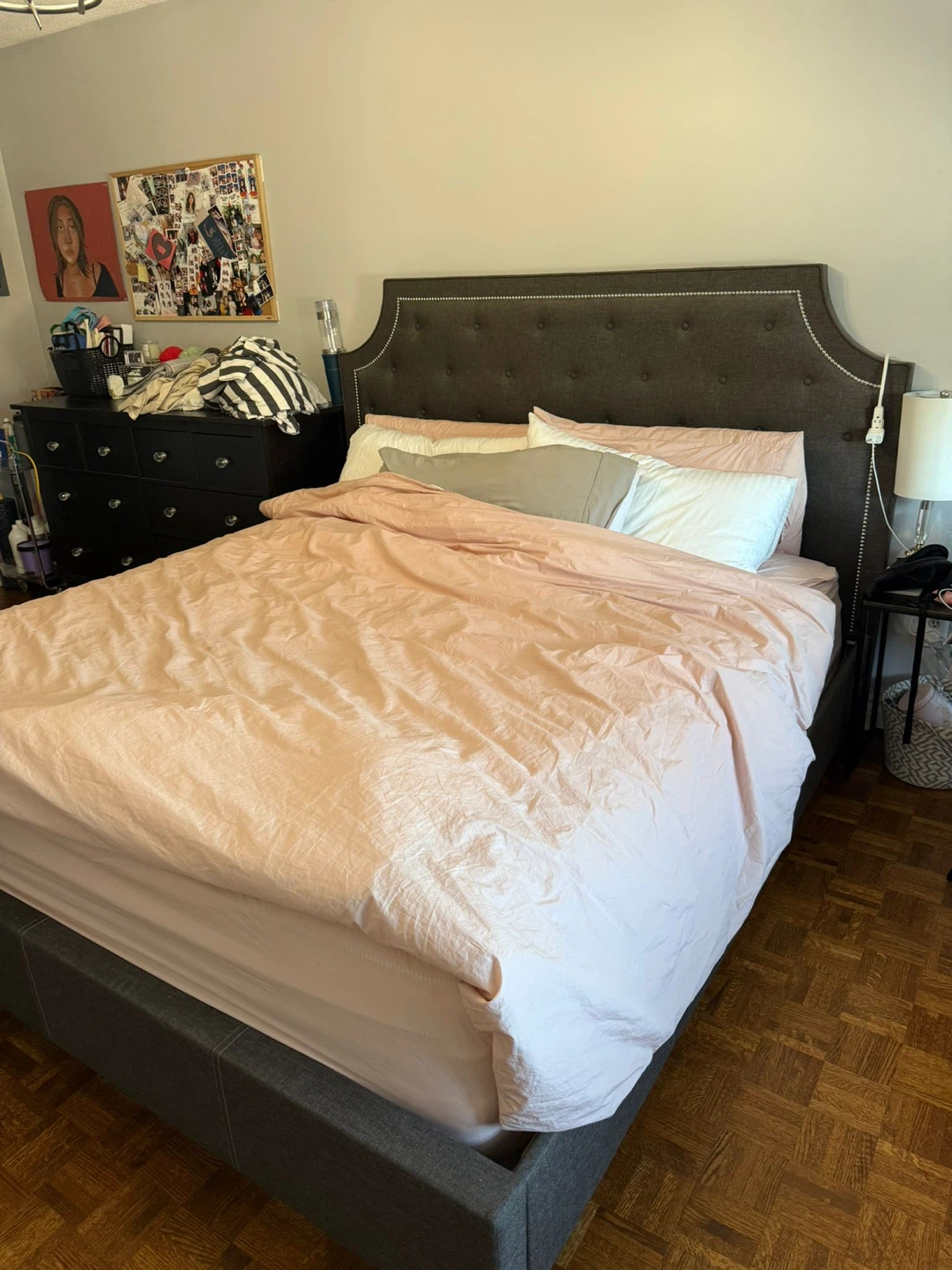 Upholstered King Size Bed Frame - photo 2