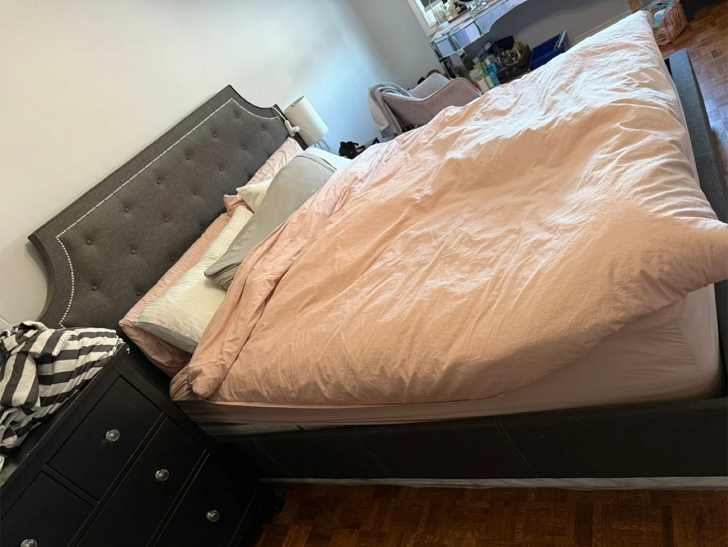 Upholstered King Size Bed Frame image indicator(3)