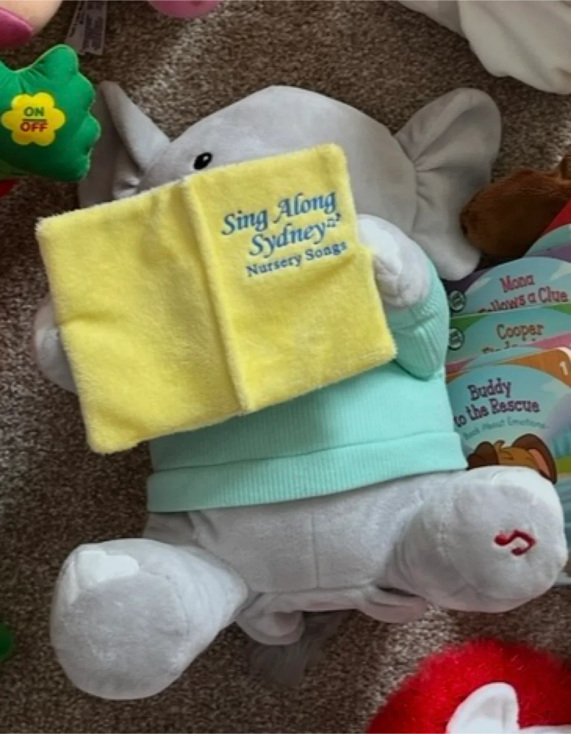Sing Along Sydney Nursery Songs Elephant Plush