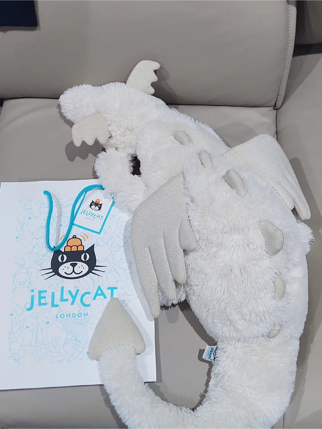 Jellycat Snow Dragon Huge Sized