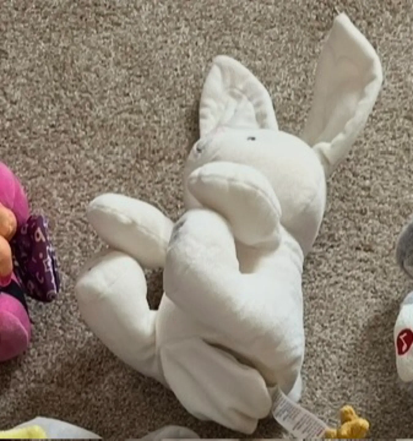 White Plush Bunny Stuffed Animal