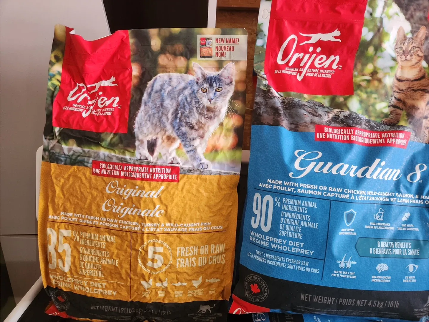 Orijen & Guardian 8 Cat Food