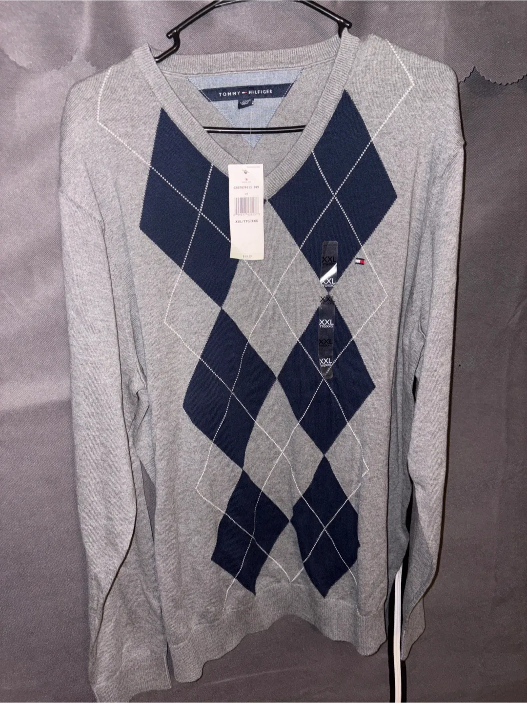 Tommy Hilfiger Argyle Sweater - XXL - New with Tags!