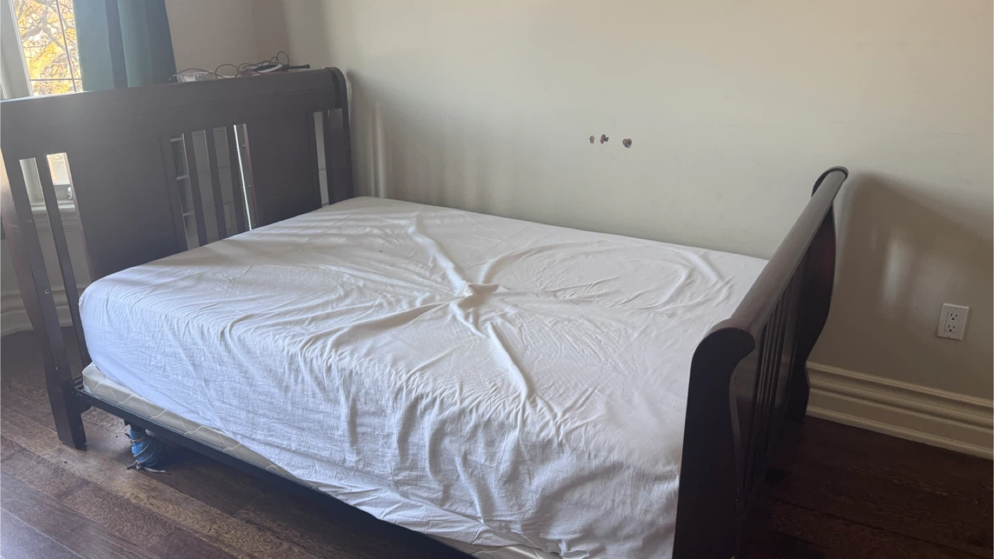 Brown Wooden Bed Frame