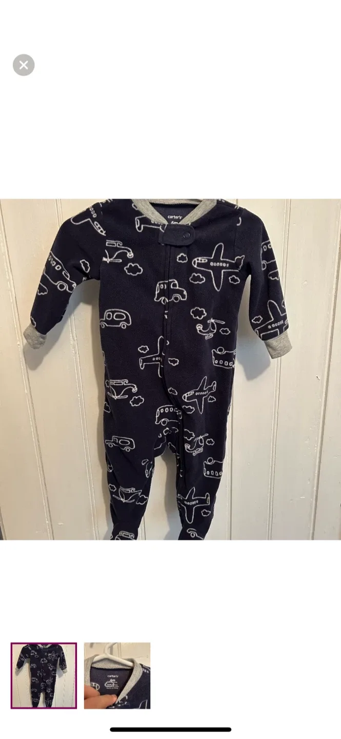 Carter's 6m Fleece Footed Pajamas