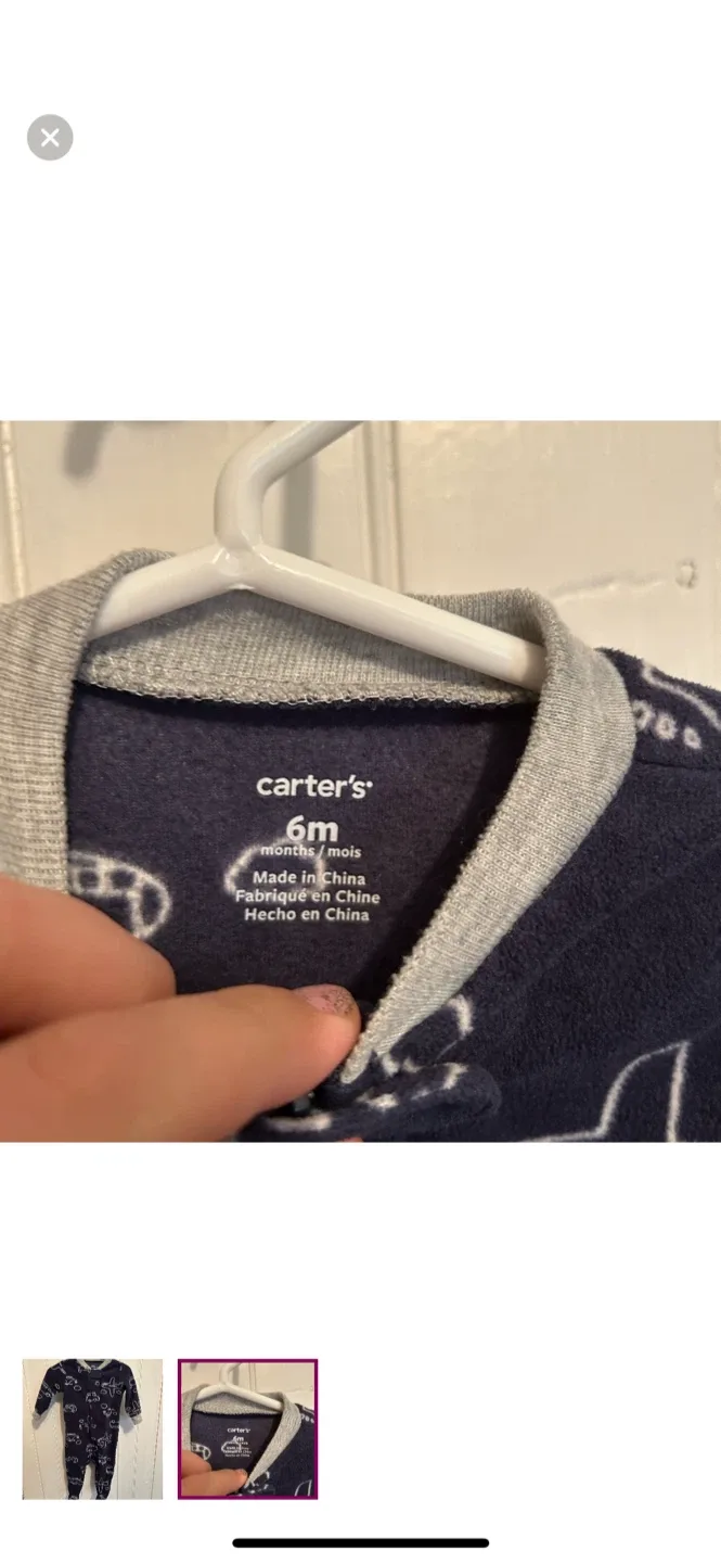 Carter's 6m Fleece Footed Pajamas image indicator(2)