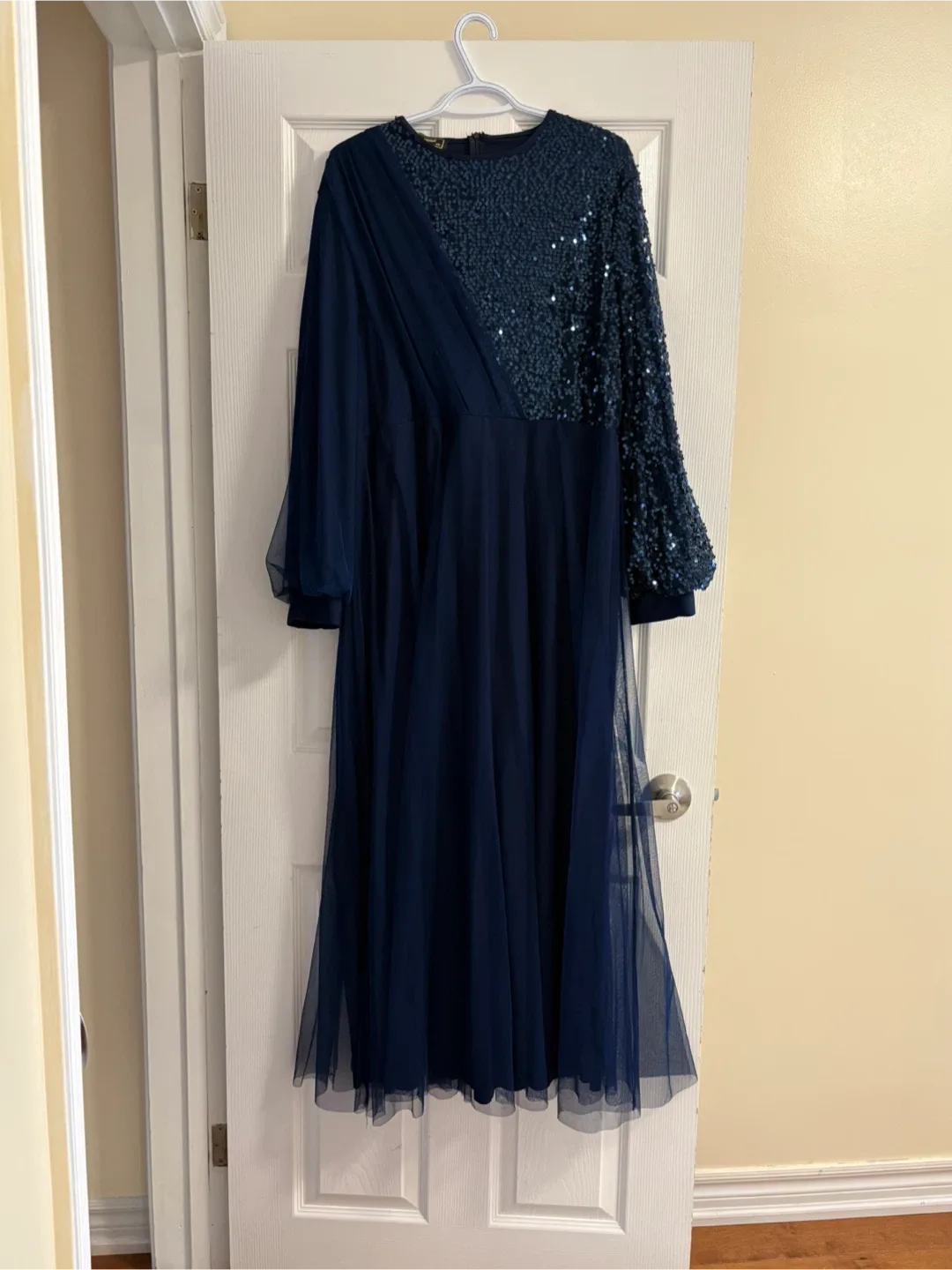 Elegant Navy Blue hijab dress