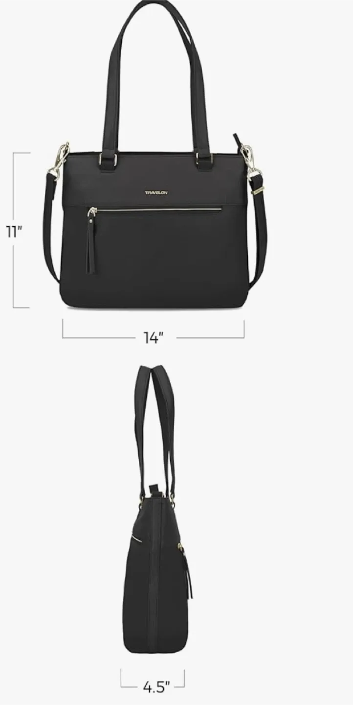 Travelon Anti-Theft Classic Tote, Black image indicator(5)