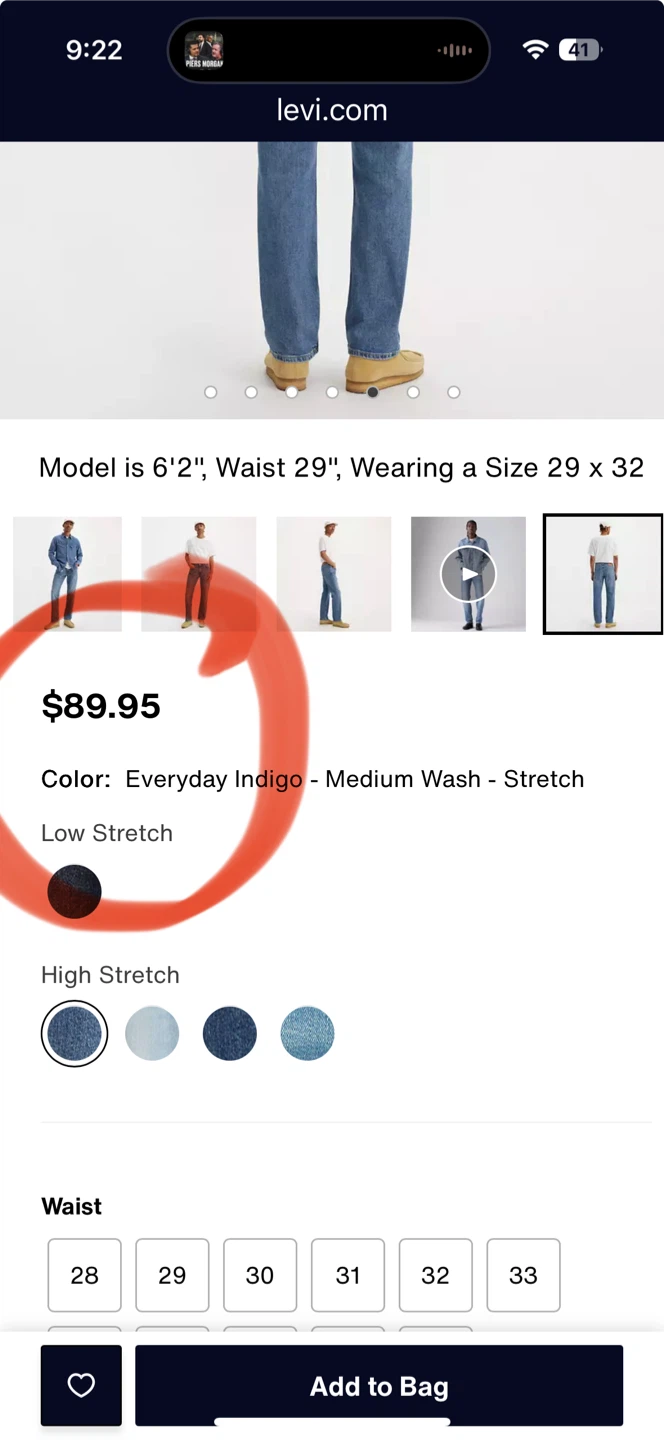 Levi's Jeans, Everyday Indigo, Size 29x32 - photo 5