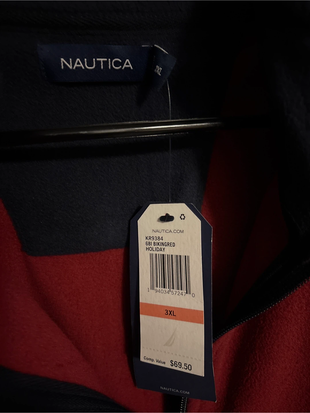 Nautica Red Fleece 3XL - New with Tags - photo 2