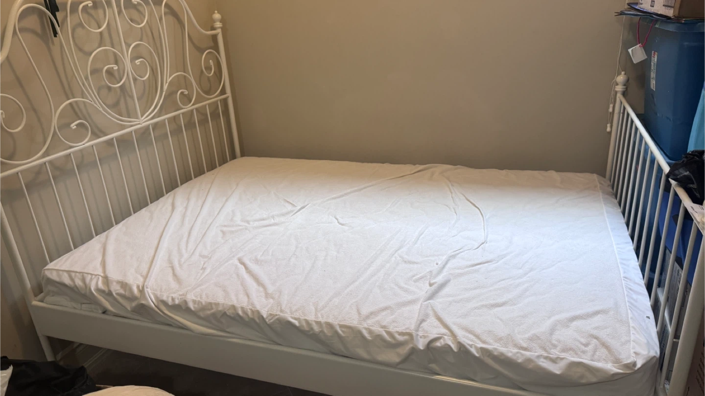 White Metal Bed Frame