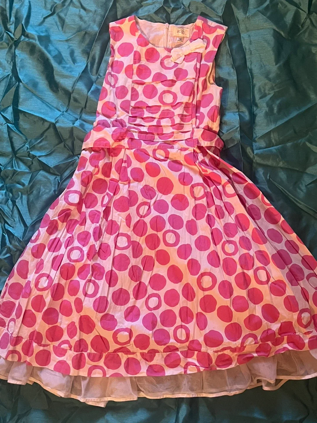 Girl's Pink Polka Dot Dress
