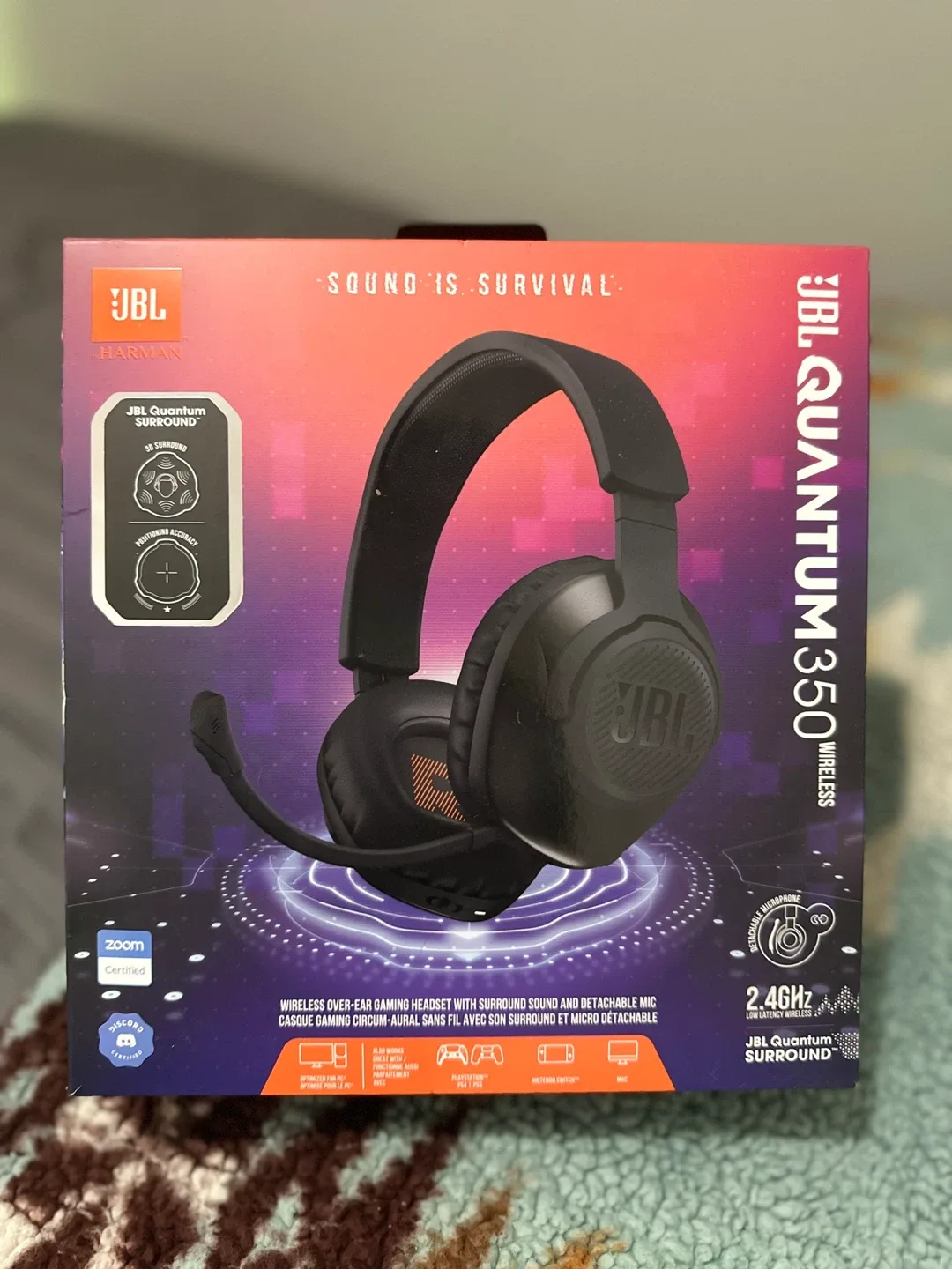 JBL Quantum 350 Wireless Gaming Headset - Black