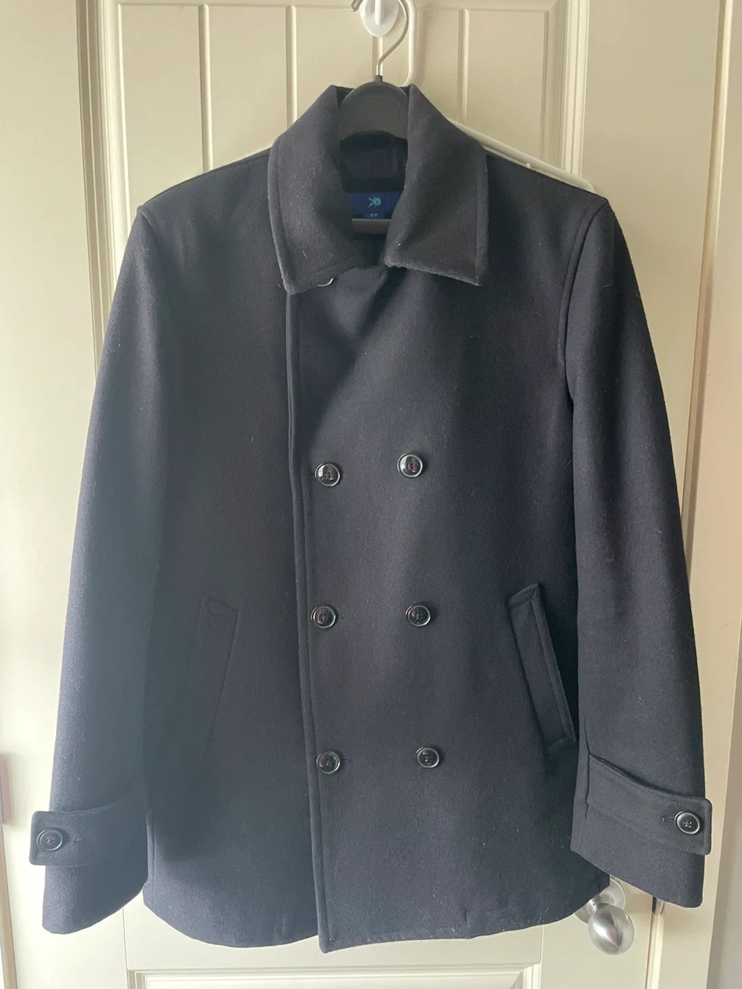 Egaba Black Pea Coat - Size Small image indicator(4)