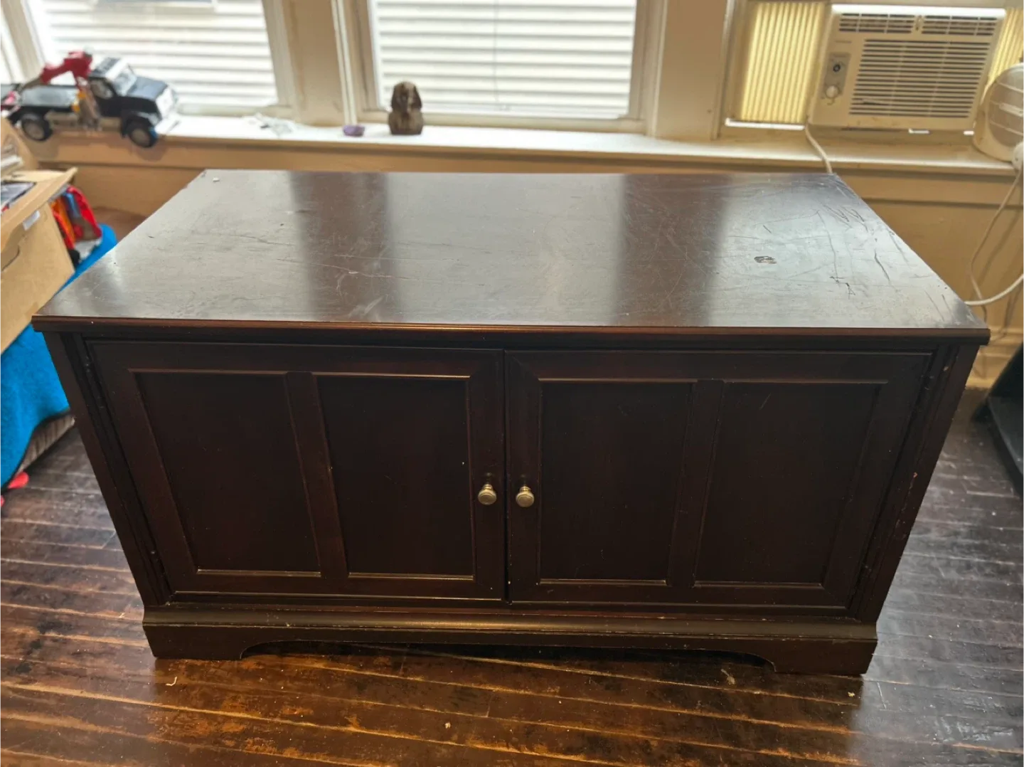 Dark Brown Buffet Cabinet with Doors