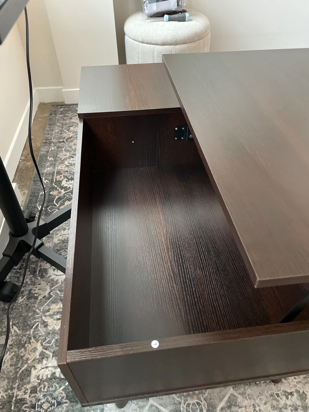 Dark Brown Coffee Table with Storage #cleanout - photo 3