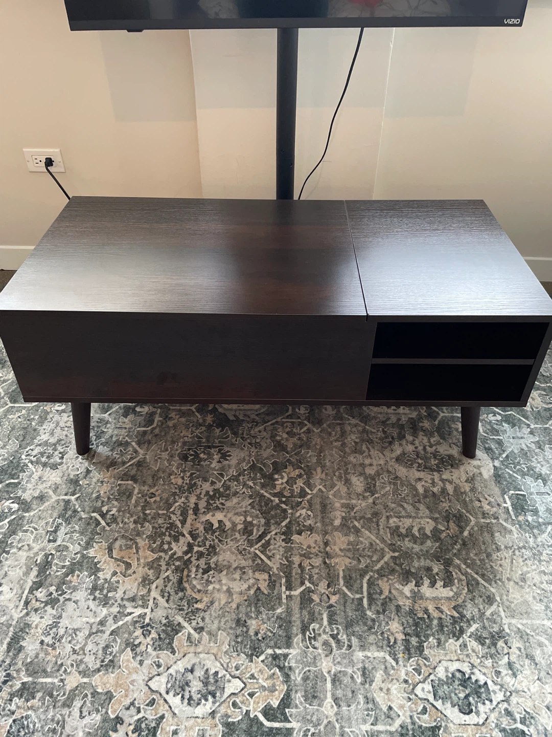 Dark Brown Coffee Table with Storage #cleanout - photo 5