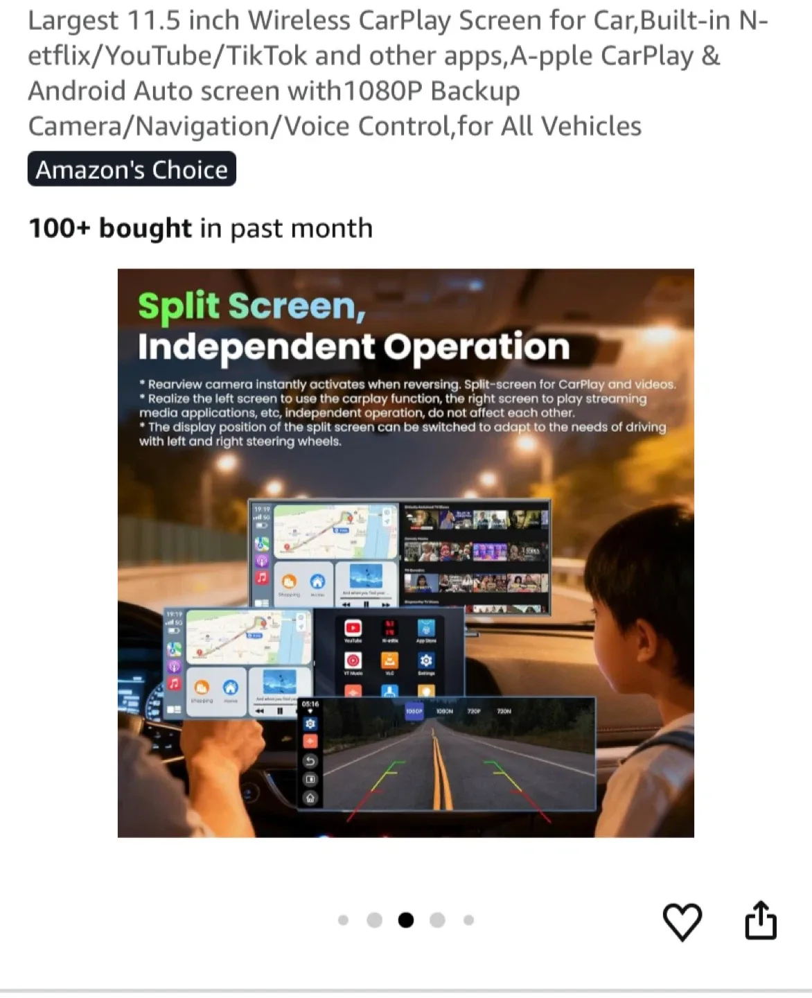 11.5 inch Wireless CarPlay Screen image indicator(4)