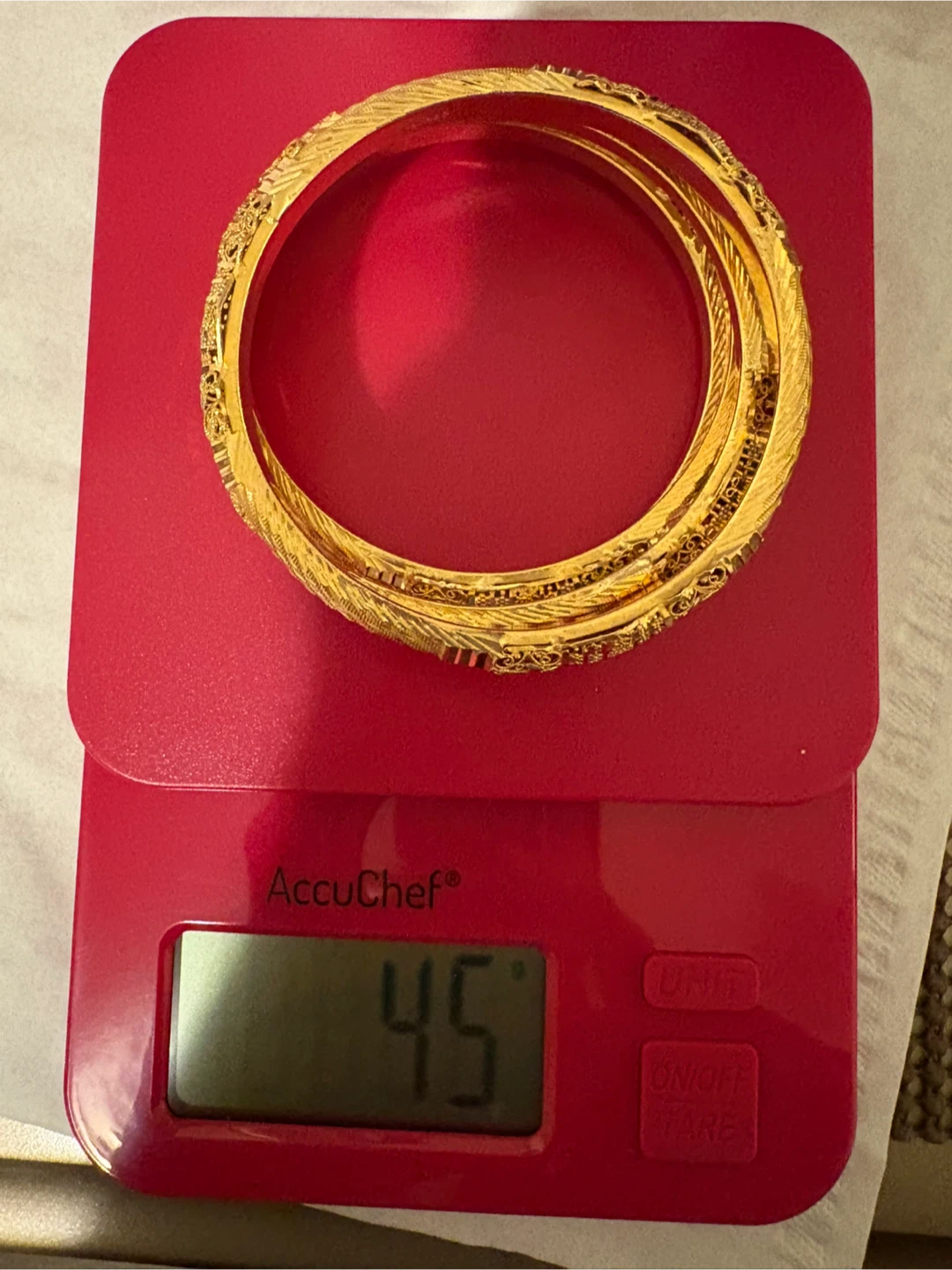 21k Gold Bangles - Set of 4 - photo 2