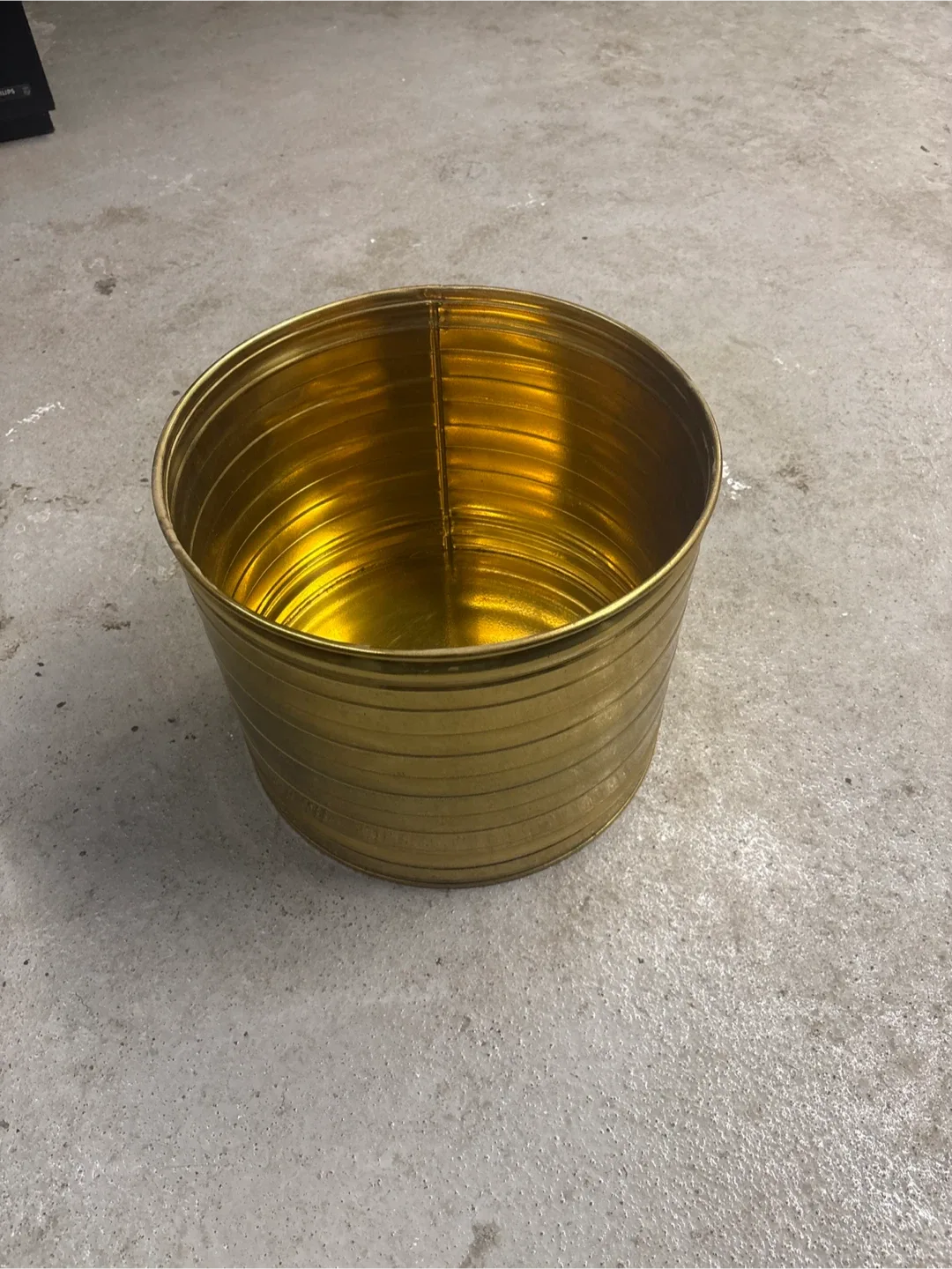 Gold Coloured Metal Planter