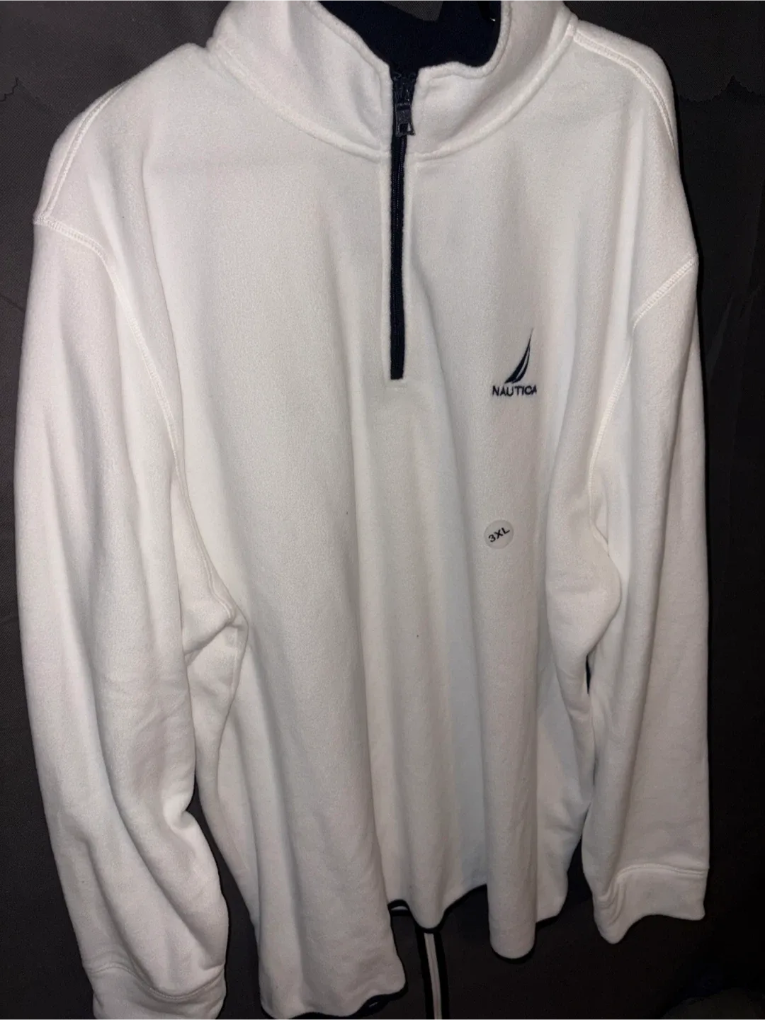 Nautica 3XL White Fleece Pullover
