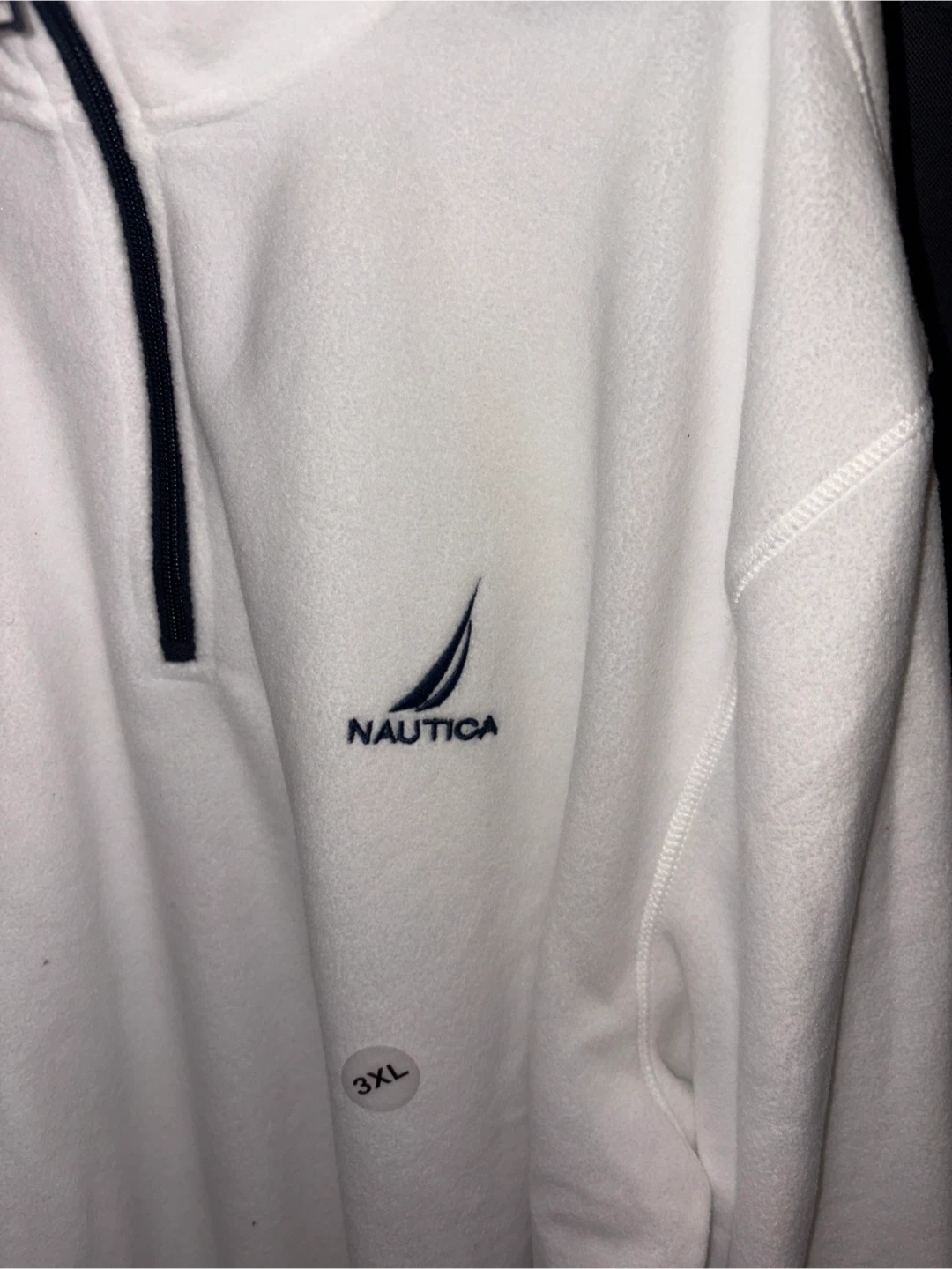 Nautica 3XL White Fleece Pullover - photo 2