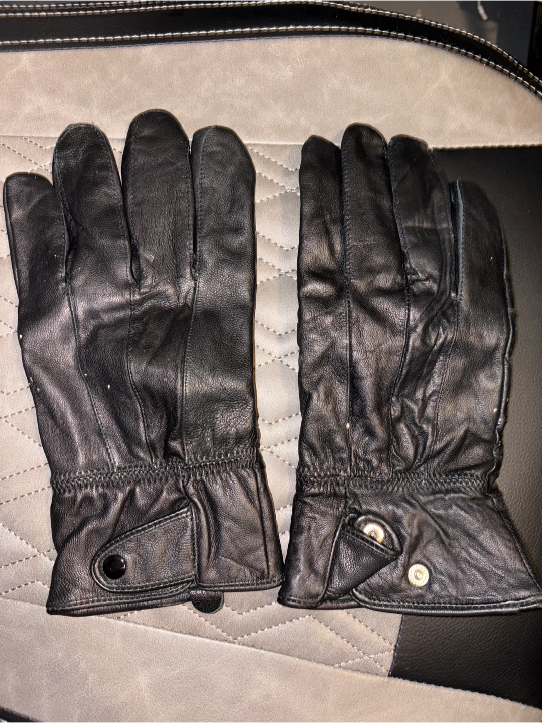 Black Leather Gloves - Size 2XL - photo 3