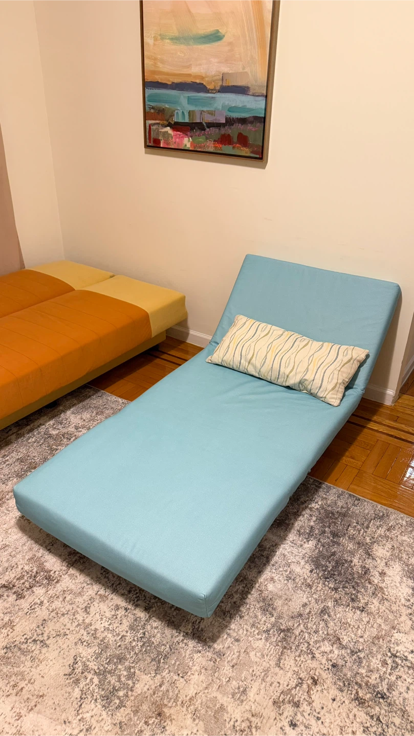 Cortesi Home Savion Aqua Convertible Accent Chair Bed - photo 3