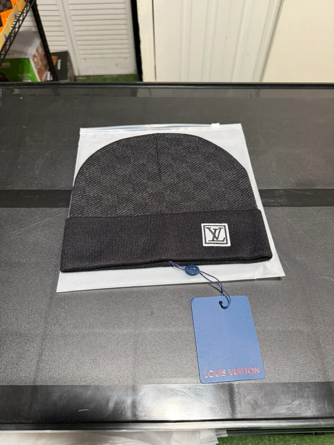 Louis Vuitton Black Beanie Hat